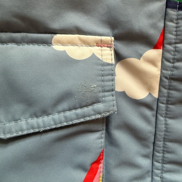 Boden Blue and Pink Jacket with Fur Hood - Picture 4 of 4